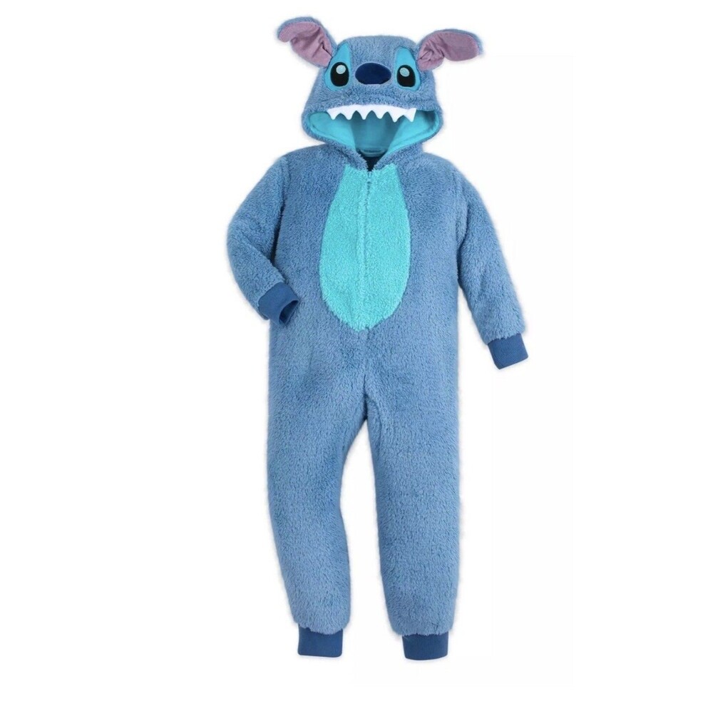 Disney Store Lilo & Stitch Costume Sleepwear Pajamas Plush PJs Kids Size 7/8 NEW